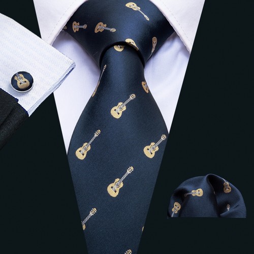 Barry Wang Mens Tie Paisley Floral Solid Necktie Hankie Cufflinks Set Wedding - Picture 150 of 259
