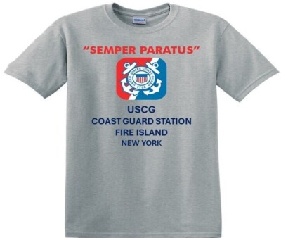 COAST GUARD STATION FIRE ISLAND*NEW YORK*SHIRTS.USCG OFFICIALLY LICENSED