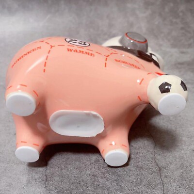 PORSCHE Pink Pig Ceramic Piggy Bank Qatar Soccer Football World