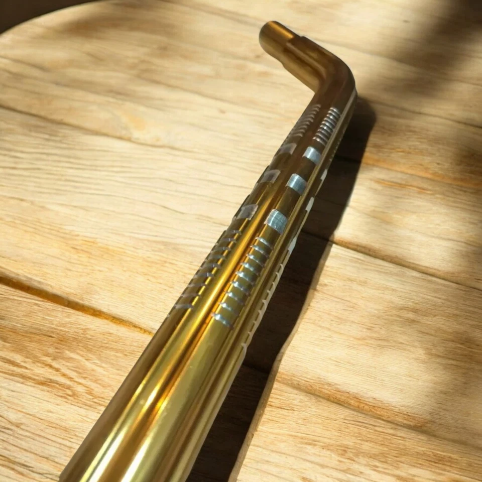 Tija de sillín BMX 25,4 mm reclinada - diseño de aleación de la vieja escuela, multicolor Foto 3 de 4