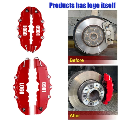4PCS 3D Style Red M+L Car Disc Brake Caliper Cover Front & Rear Accessories Kits - Picture 3 of 22