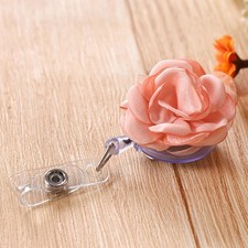 Reusable 6Pcs Flower Badge Reel Clip for Office Id Name Tag Holders