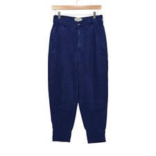 Everlane Wide Leg Barrel Pants Size 0 Tencel High Waisted Trousers Navy Blue