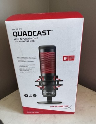 HyperX QUADCAST USB Microphone w/ Anti-Vibration Shock Mount 4P5P6AA BRAND NEW