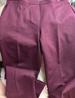 ANTONIO MELANI Plum-Burgundy Straight-Leg Pull-on Pants, Front/Side Pockets, S:4 — photo 3