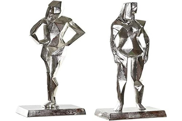 Dekofigur Dkd Home Decor Aluminium (2 StüCk) (23 X 13 X 62 Cm)-image