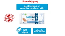 WaterWipes Sensitive Newborn & Baby Wipes, 3-In-1 Cleans, Cares, Protects, 99.9%