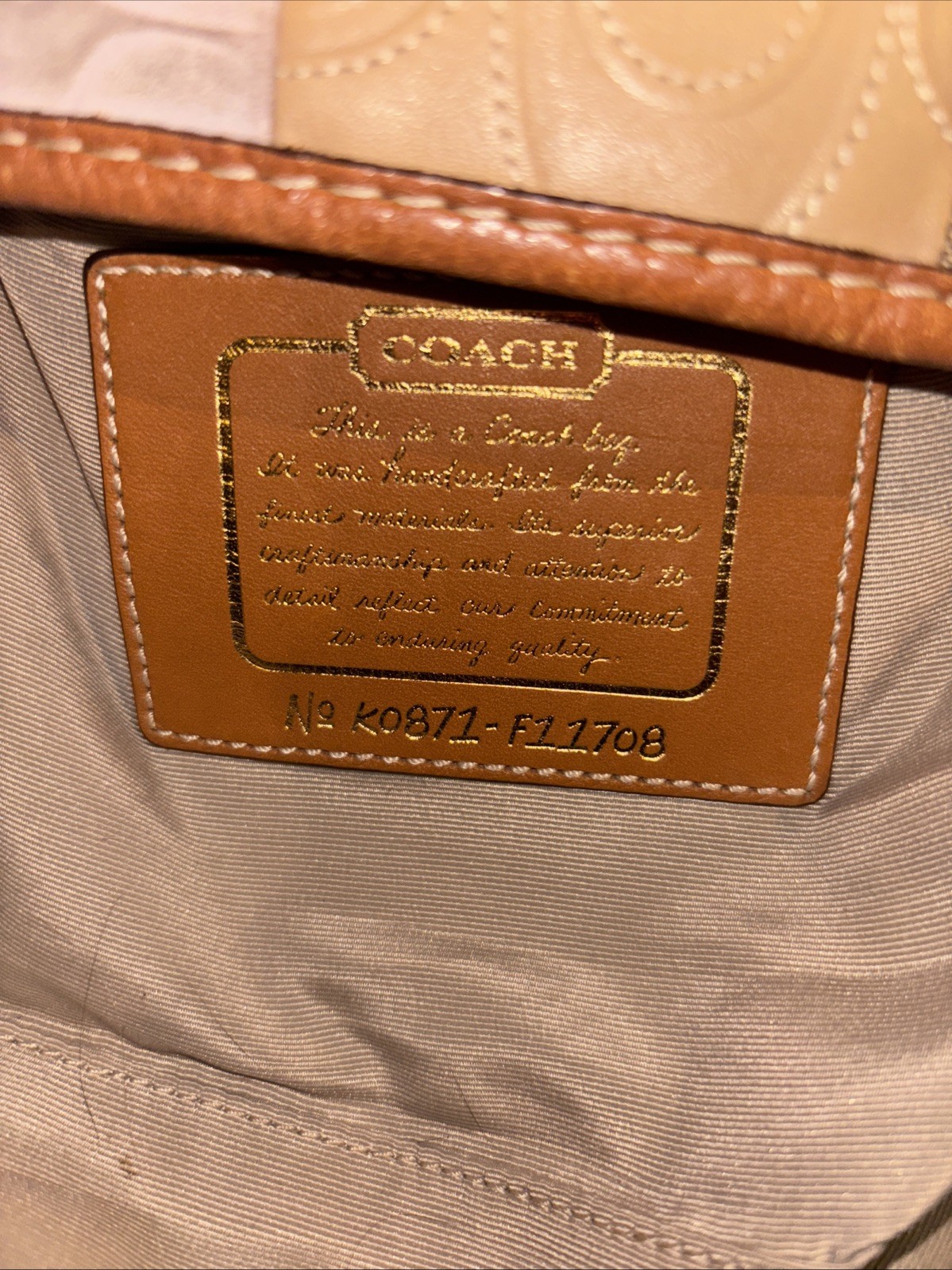 COACH patchwork vanity accessory pouch 11708 Used… - image 12