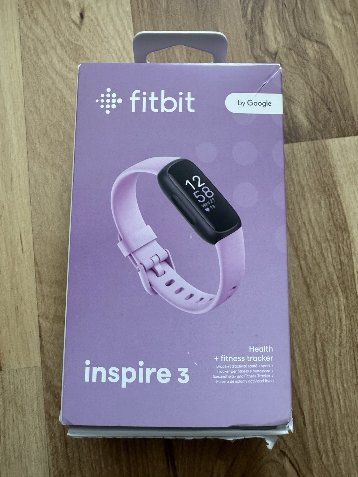 Fitbit Inspire 3 Health & Fitness Tracker (Lilac) - New Open Box