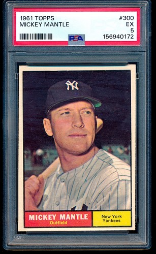 1961 Topps Mickey Mantle #300 PSA 5 ++ Beautiful, looks NM