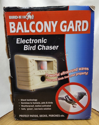 Bird-X Balcony Gard Ultrasonic Bird Repeller Guard Pest Control Home Owl Pigeon