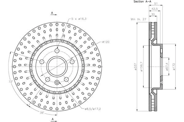 Par de discos de freno delanteros NK para Vauxhall Insignia 2.0 enero 2012 a enero 2015 Foto 4 de 4
