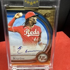2025 Topps Five Star Elly de La Cruz Auto /25 On Card Cincinnati Reds 