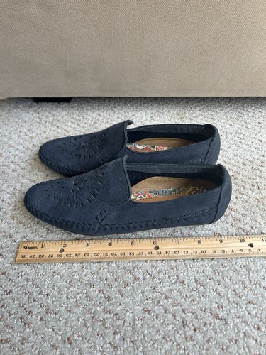 Hush Puppies Women’s Blue Suede Loafer Flat Shoes Size 5.5 - Picture 10 of 10