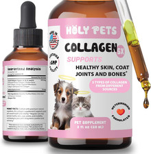 Liquid Collagen for Dogs  Cats   5 Types I, II, III, V, X   Joint, Skin  Co...