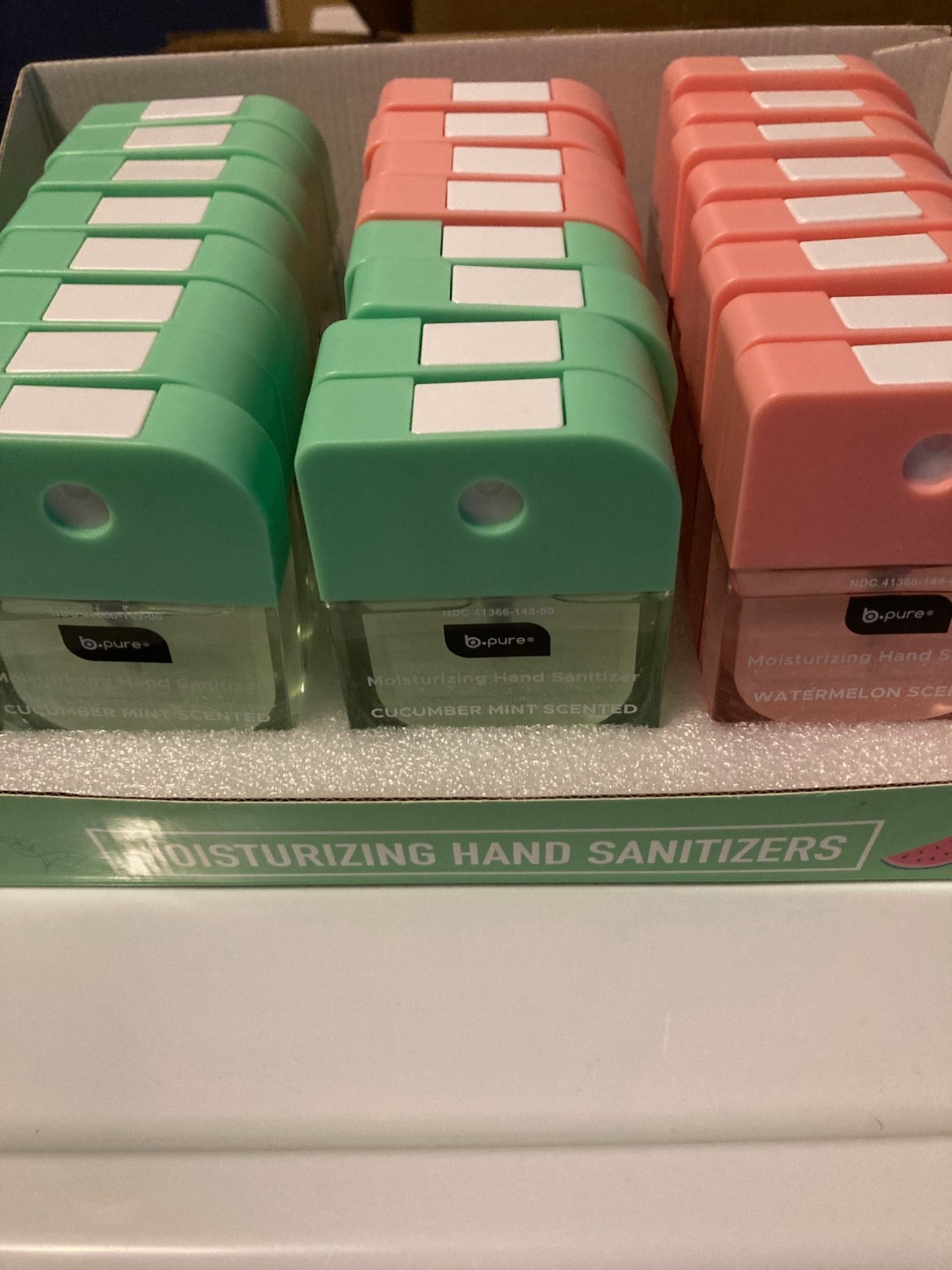 B-pure Hand sanitizer Spray 12 Cucumber and 12 Watermelon Scented