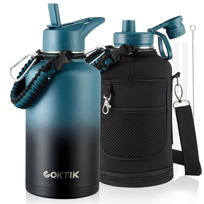 #ad #ad 64oz Insulated Water Bottle Stainless Steel Vacuum Metal Portable ½ Gallon... $53.13