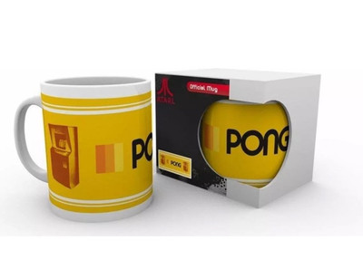 Gelbe Atari Pong Tasse Retro Arcade Spiel Tasse Neu