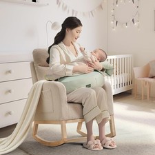 Rocking Chair Nursery,Glider Chair Nursery Chair with High Back and Side Pocket