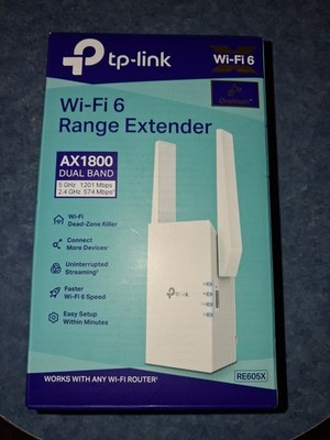 TP-LINK AX1750 Wi-Fi 6 Range Extender (RE1750X) - White