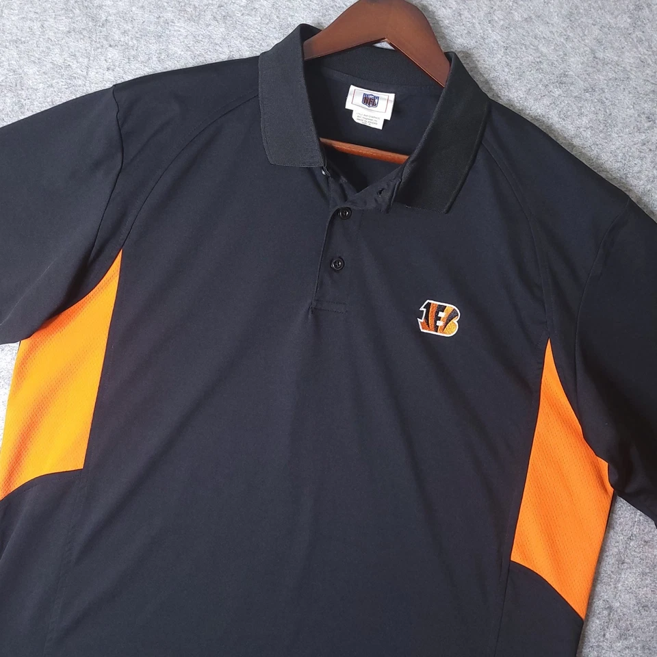 Поло NFL VF Imagewear Cincinnati Bengals Цвет черный Оранжевый Размер XL Вышивка - Изображение 4 из 4