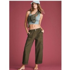 Aeropostale Y2K utility straight leg cargo pant 100 cotton crop baggy M