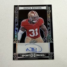 2024 Leaf Metal Sports Heroes Autograph Acetate Black Donte Whitner 35/49 
