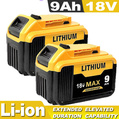 2 Neu Akku Für DeWalt DCB184 18V 9,0 Ah XR Lithium Batterie DCB182 DCB205 DCB206