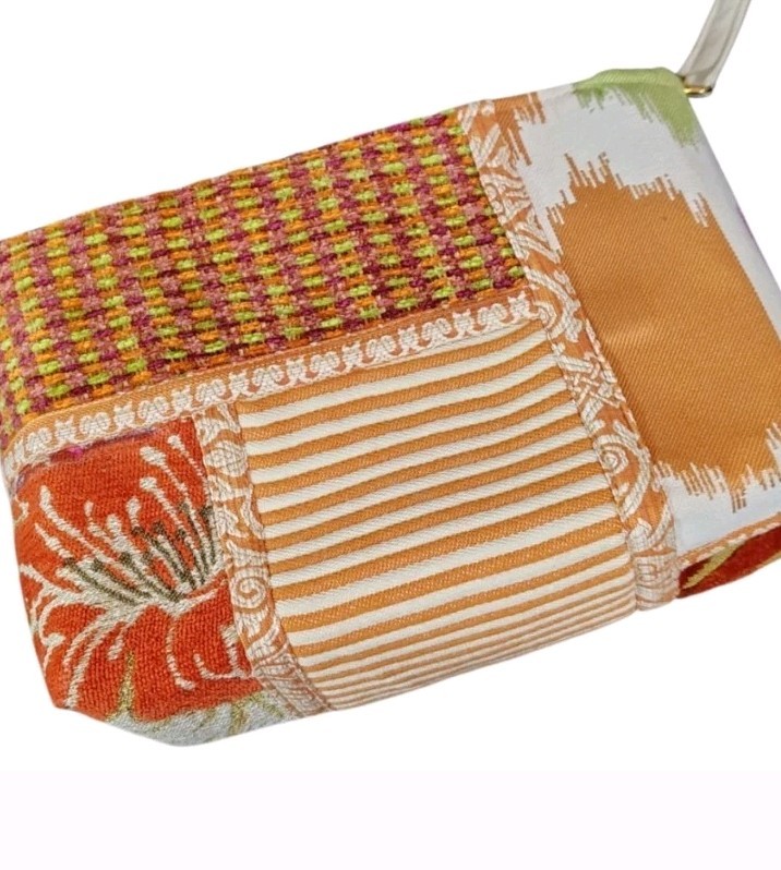 Patchwork Tapestry Purse Baxter Designs Orange Mu… - image 3