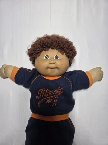 Vintage 78'/89'Cabbage Patch Doll Xavier Roberts Collection Brown Hair/eyes