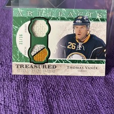 13-14 UD Upper Deck Artifacts Treasured Swatches Thomas Vanek /36 Jersey-Patch