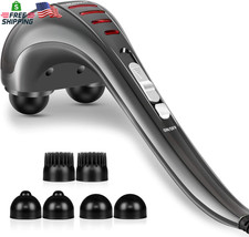 HANGSUN Handheld Neck Back Massager for Pain Relief Deep Tissue, Electric Double