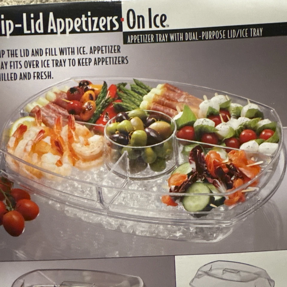 Prodyne Appetizers on Ice w/Lids, 5 Compartments NWT - Image 3 of 4