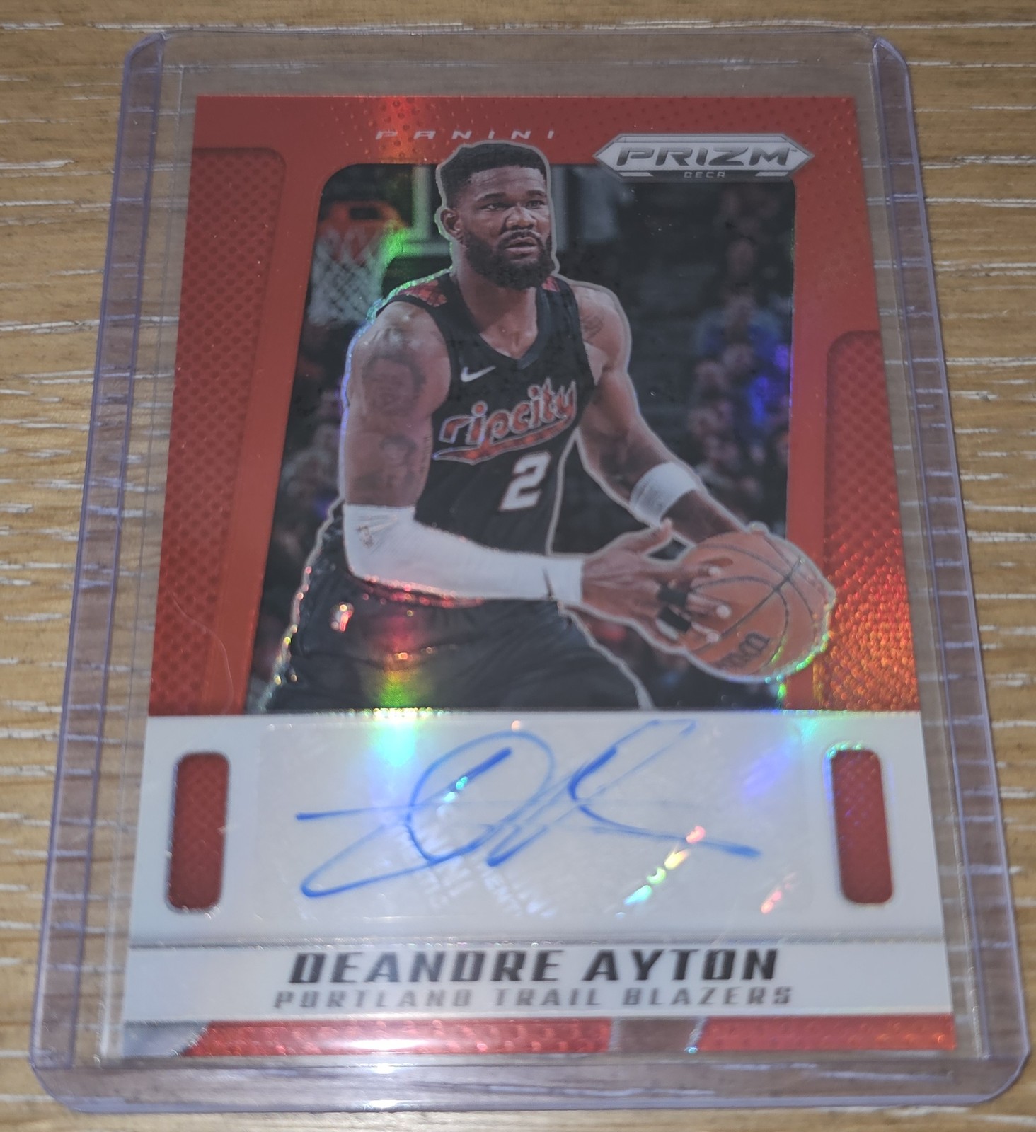 2024-25 Panini Prizm Deca Deandre Ayton Signatures Red #/75