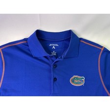 UF Gators Antigua Mens M Royal Blue University of Florida Polo Shirt Golf Sport