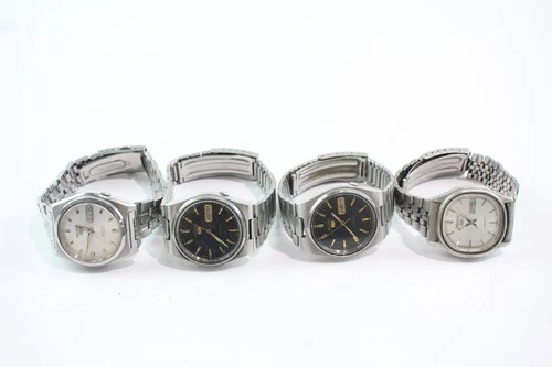 Assorted Vintage Seiko 5 Mechanical Watches SPARES/REPAIRS x 4