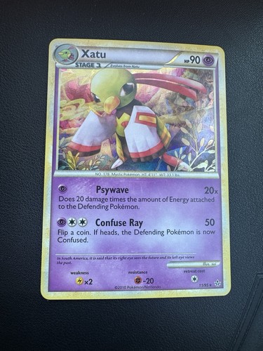 POKEMON TCG XATU 11/95 HGSS UNLEASHED CRACKED ICE RARE HOLO!!
