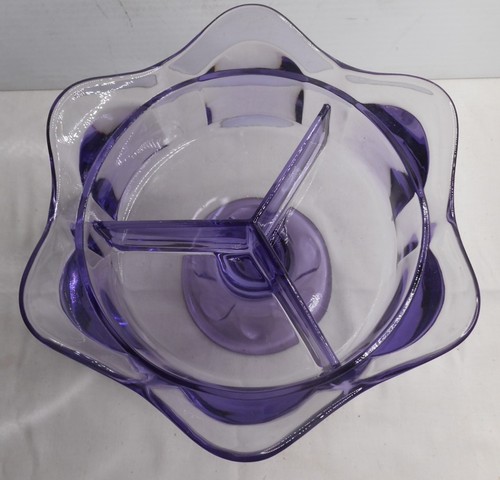 Vichingo vetro teaberry viola stella/corona metà secolo opera d'arte moderna 5,5"Hx8"W - Foto 2 di 3
