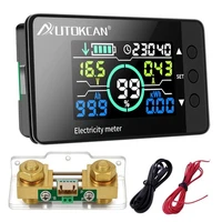 500A Battery Monitor with Shunt, DC 8-100V Multimeter LCD Large Black