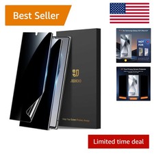 2 Pack Flexible TPU Privacy Screen Protector for Galaxy S24 Ultra - Bubble Free