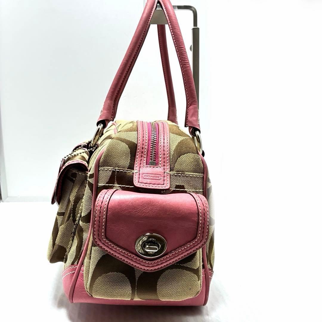 COACH Signature Mini Boston Bag Pink Vintage Y2K Satc… - Gem