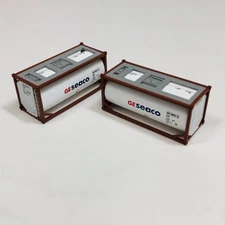 JTC Model Trains 205240 N GeSeaCo 20' Standard Tank Container (Pack of 2)