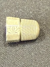 Antique Metal Thimble, Octagon Base, Number 8, Non Magnetic