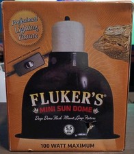 Flukers Mini Sun Dome Deep Flush Mount Lamp 5.5 in 100 Watt Max Turtles Reptiles