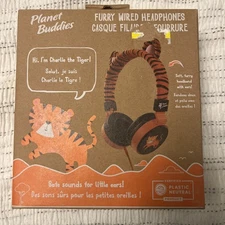 Planet Buddies Tiger Furry Wired Headphones V2