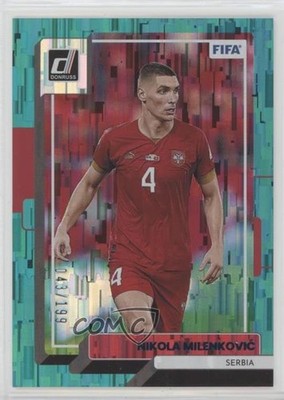 2022-23 Panini Donruss Teal 43/199 Nikola Milenkovic Nikola Milenković #107 0y2x