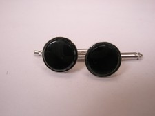 SINGLES 2 3/8" Black Round Vintage Formal Tuxedo Prom Groom Shirt Stud b273