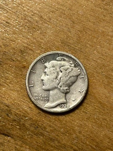 1928 Mercury Dime VG+
