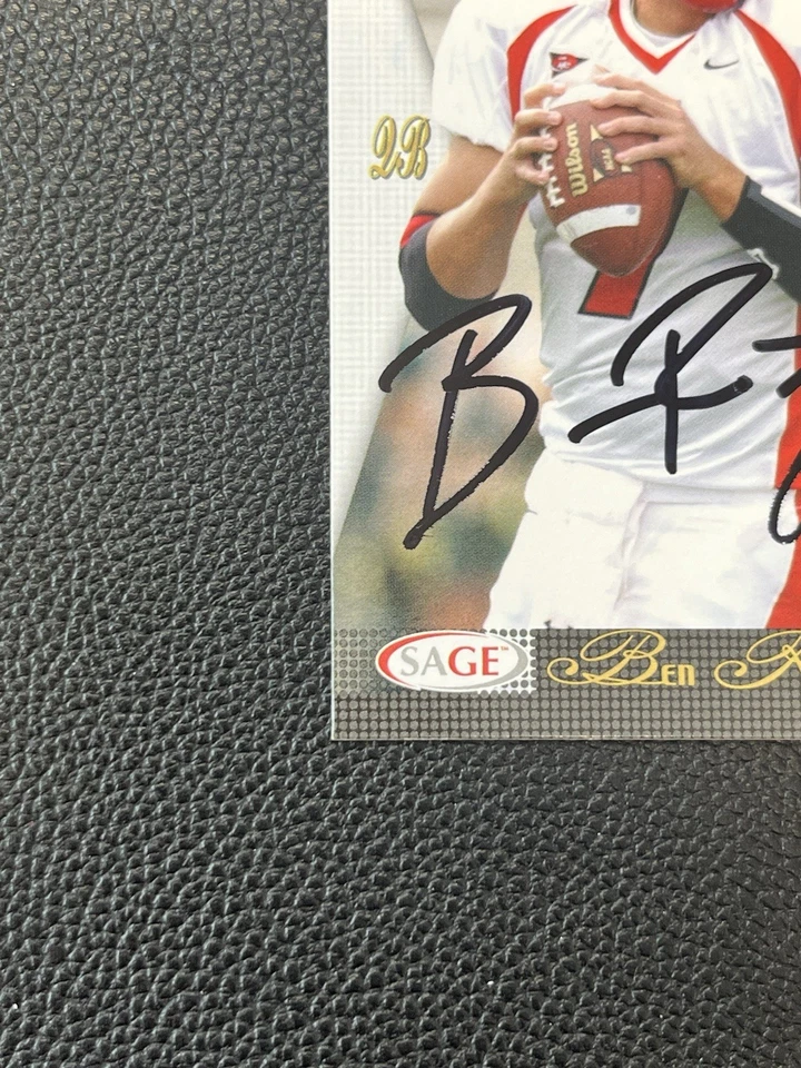 Sage Ben Roethlisberger #53 2005 gema ¡¡¡como nueva autografiada!!! RARO!!!! Foto 3 de 4