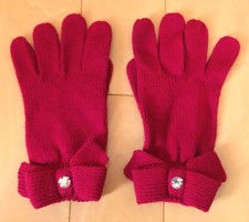 NWOT Gymboree MERRY OCCASIONS Red Knit Bow Gloves Girls' Size 5-7
